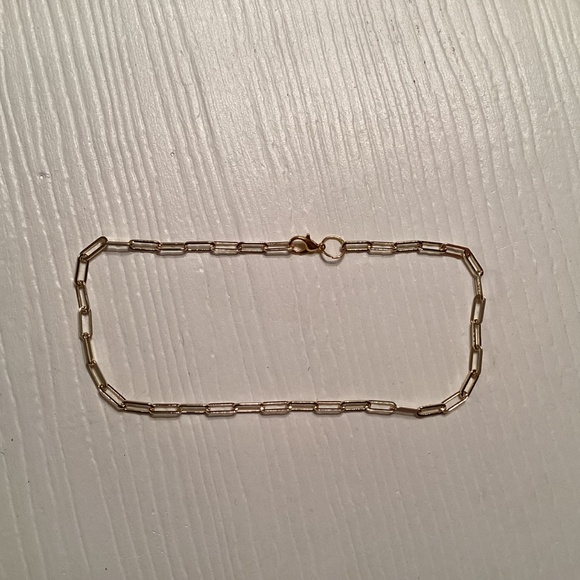 Silver Stainless Steel Paperclip Chain Ankle Bracelet 16” - Picture 3 of 3